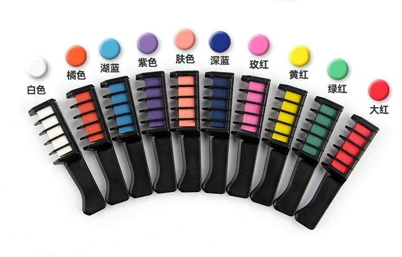 Colorful Hair Dye Comb (10 Pcs)