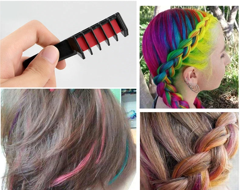 Colorful Hair Dye Comb (10 Pcs)